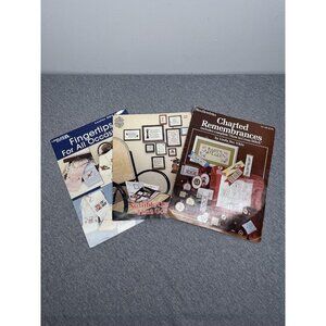 Vintage Cross Stitch Pattern Book Lot 3 Leisure Arts Gloria & Pat Needleworks